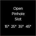 Adjustable - 4inch - round - open pinhole slot