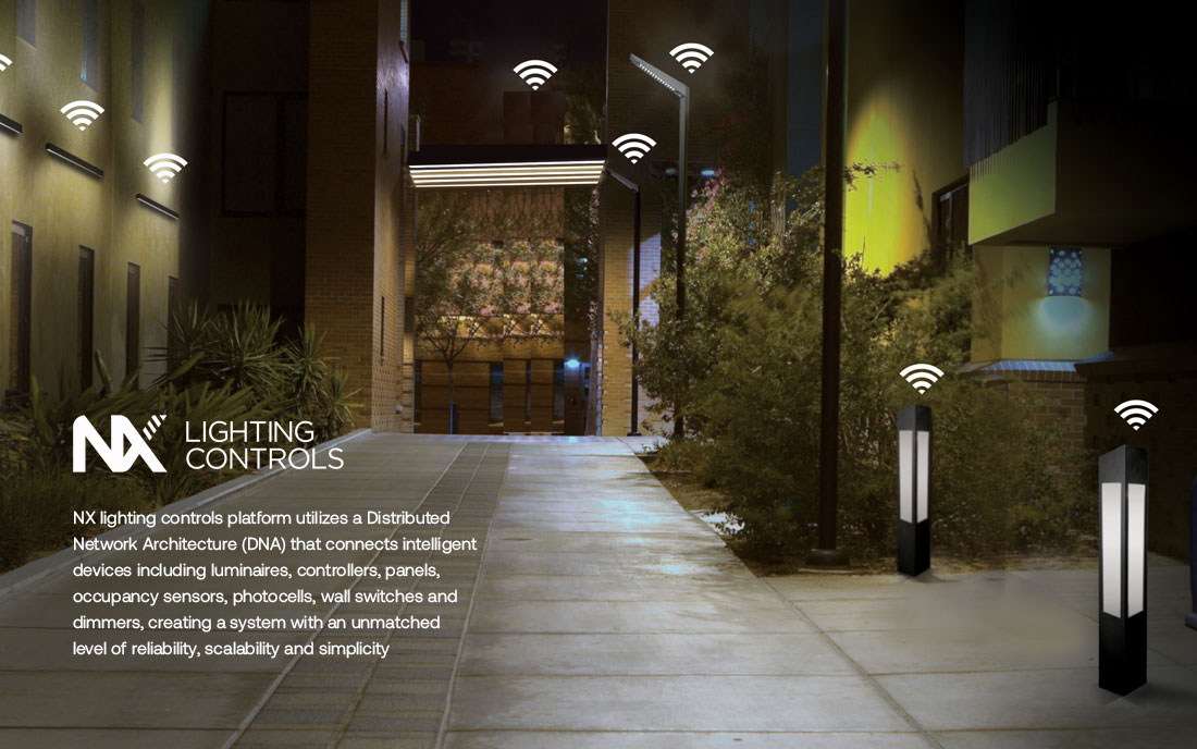 outdoor space showing Pursuit wireless controls