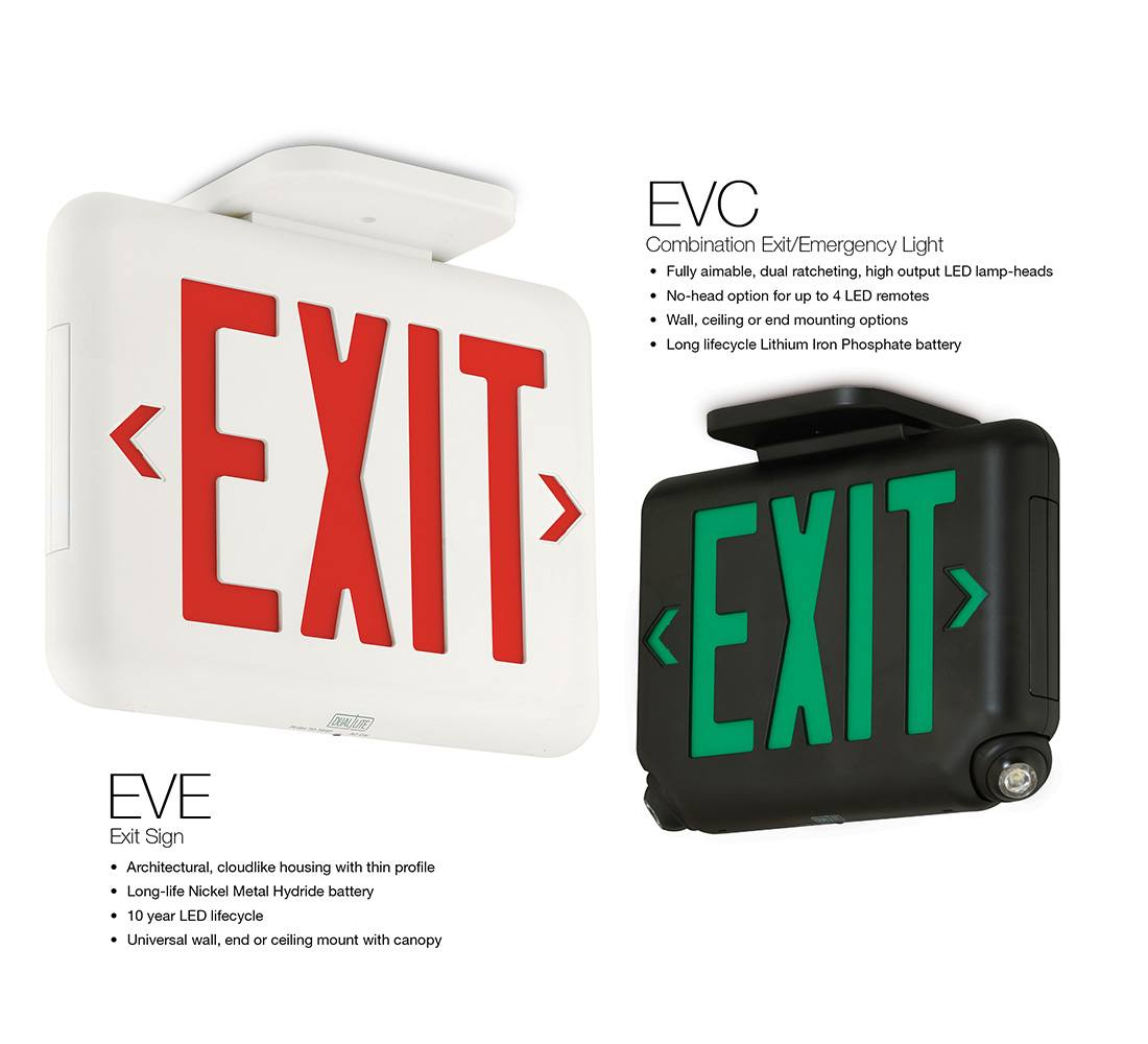 EV Family - EVC & EVE Emergency Exit Lights