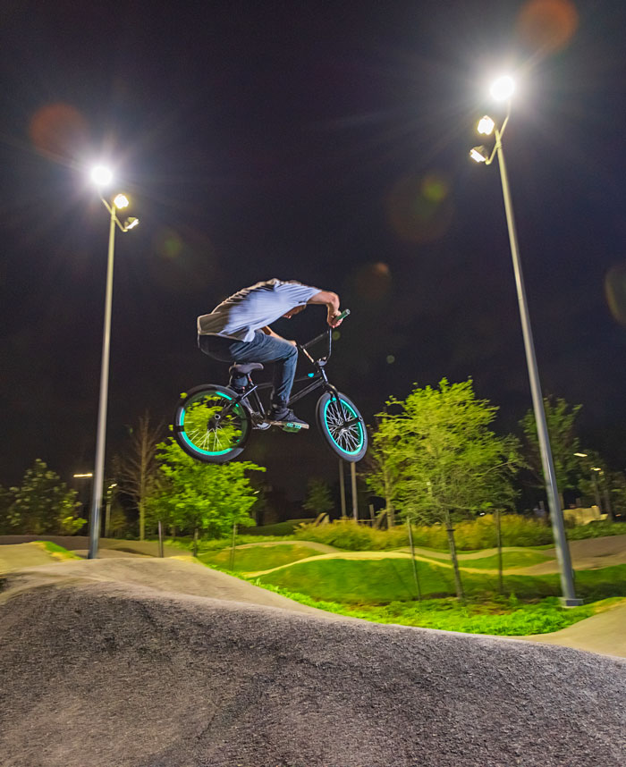 night biker at Rockstar bike park