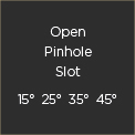 Adjustable - 3inch - round - open pinhole slot